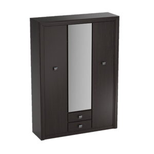 Szafa z lustrem do sypialni czarna 164 KOEN