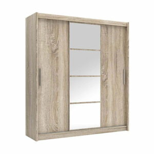 Szafa przesuwna z lustrem dąb sonoma 200 MARIO