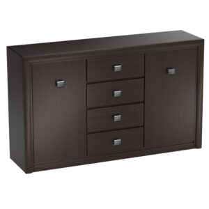 Komoda z szufladami czarna wenge 150 KOEN