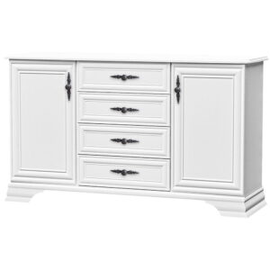 Komoda biała w stylu prowansalskim 155 cm WERSAL