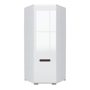 Szafa narożna duża biała połysk MDF 85 SYDNEY