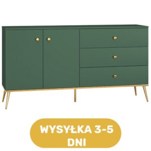 Komoda z szufladami kredowy zielony 160 cm ECCO - bestseller