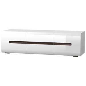 Szafka RTV biała połysk TV do 65 cali MDF 150 SYDNEY