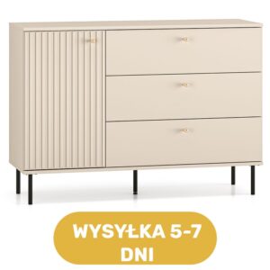 Komoda do salonu beżowa MDF 120 cm CANADA - bestseller