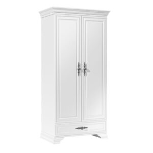 Szafa biała uchylna w stylu prowansalskim 100 cm WERSAL