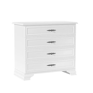 Komoda prowansalska 4 szuflady biała 95 WERSAL