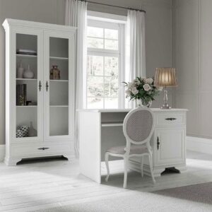 Witryna biała w stylu prowansalskim 100 cm WERSAL