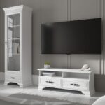 witryna do salonu biała