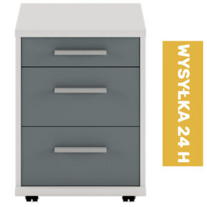 Kontenerek na kółkach z szufladami antracyt 40 cm KOBEN