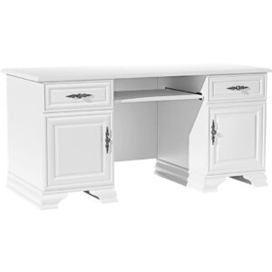 Biurko białe w stylu prowansalskim 160 cm WERSAL