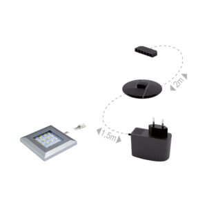 Oświetlenie LED z zasilaczem naturalne białe 1 punktowe do witryn