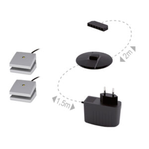 Oświetlenie LED z zasilaczem naturalne białe 2 punktowe do szklanych półek