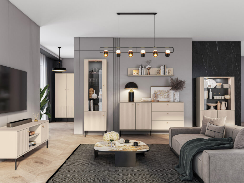 białe meble do salonu