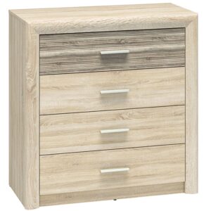 Komoda 4 szuflady sonoma MDF 92 cm SOLVER