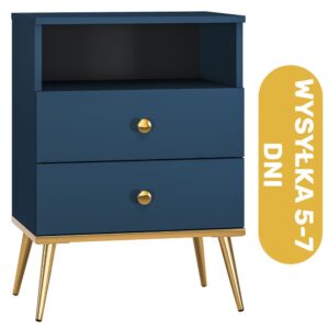Szafka nocna kredowy niebieski 50 cm INDYGO 2