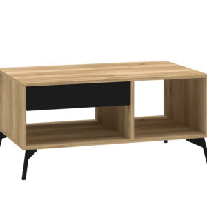 Stolik kawowy dąb + czarny mat 100 cm FJORD