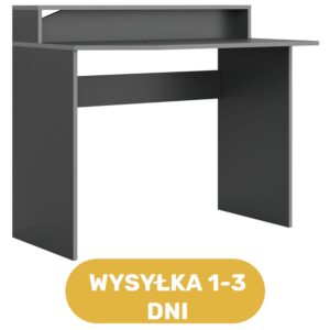 Biurko gamingowe komputerowe czarne szare 100 cm KRON - bestseller
