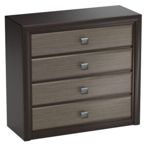 Komoda 4 szuflady wenge sztruks 104 cm MDF KENIA