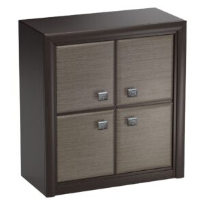 Komoda z drzwiami wenge sztruks 104 cm MDF KENIA