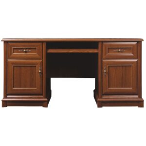 Biurko dwustronne w stylu klasycznym kasztan 160 cm SONATA