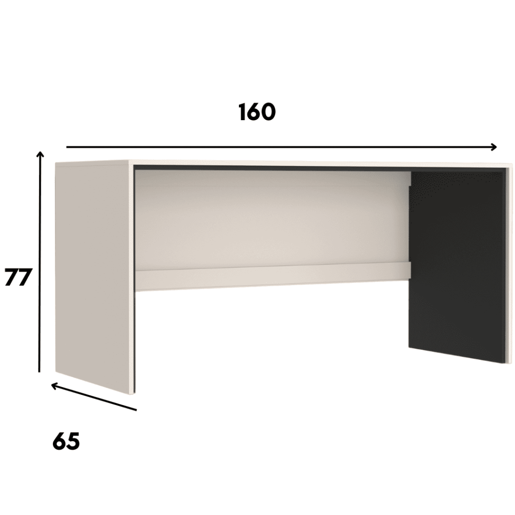 Biurko komputerowe kaszmir czarne 160 cm