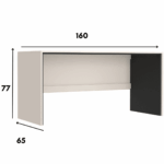 Biurko komputerowe kaszmir czarne 160 cm