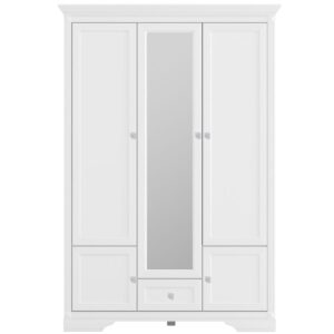 Szafa z lustrem biała uchylna 150 cm KLEO