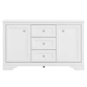 Komoda biała z szufladami drzwi 148 cm KLEO