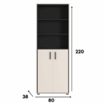 Regał biurowy kaszmir 80 cm