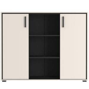 Komoda regał biurowy kaszmir czerń 140 cm BRENT 3