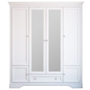 Szafa z lustrem biała uchylna 198 cm KLEO