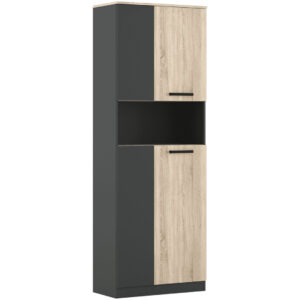 Regał zamykany sonoma antracyt 80 cm BRENT 2
