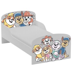 Łóżko dla dziecka z materacem 140x70 Chase Marshall Skye Rubble Everest Psi Patrol