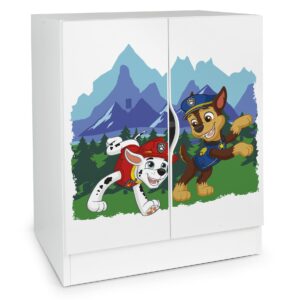 Komoda dla dziecka 60 cm biała Psi Patrol Chase Marshall