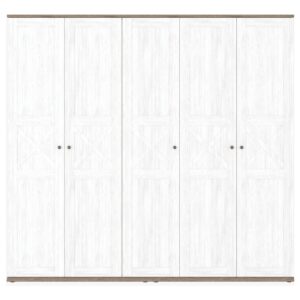 Szafa pięciodrzwiowa w stylu skandynawskim sosna kanionowa 242 cm BERGEN