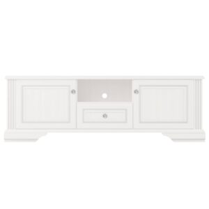 Szafka RTV klasyczna sosna śnieżna/popiół 161 cm TV 70 cali WINDSOR