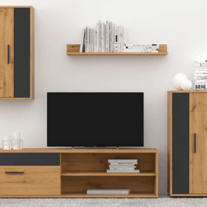 Meblościanka TV 60 cali dąb Artisan 200 BARATO